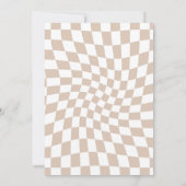 砂モダンバラチェックブライダルシャワー 招待状 (裏面)