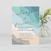 砂モダンビーチ波が常に永遠結婚 招待状 (スタンド正面)