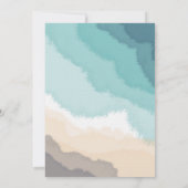 砂モダンビーチ波が常に永遠結婚 招待状 (裏面)