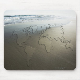 砂上の世界地図 マウスパッド