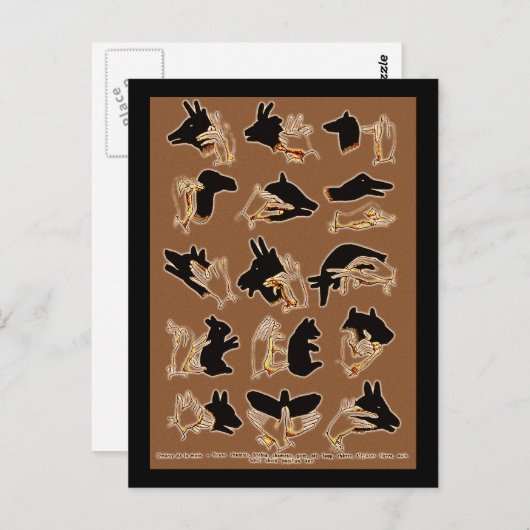 砂上の手の影 ポストカード (正面/裏面)