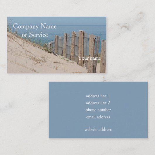 砂丘およびビーチの塀 名刺 (正面/裏面)