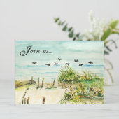 砂丘とウミネスズメ　ノースカロライナ州アウトバンクス 招待状 (スタンド正面)