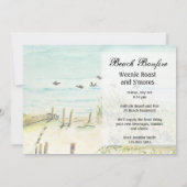 砂丘とウミネスズメ　ノースカロライナ州アウトバンクス 招待状 (裏面)