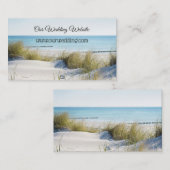 砂丘とビーチ結婚式Webサイト挿入カード エンクロージャーカード (正面/裏面)