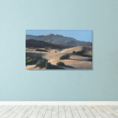 砂丘と雪をかぶった山々 キャンバスプリント (インサイチュ (ウッドフロア))