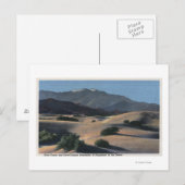 砂丘と雪をかぶった山々 ポストカード (正面/裏面)