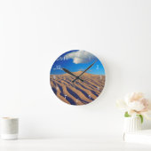 砂丘と雲 ラウンド壁時計 (ホーム)