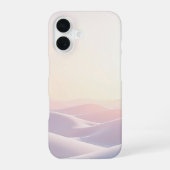 砂丘のある穏やかな背景 iPhone 16ケース (裏面)
