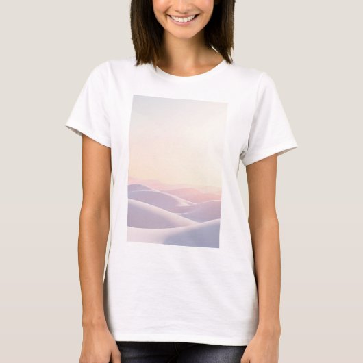 砂丘のある穏やかな背景 Tシャツ (正面)