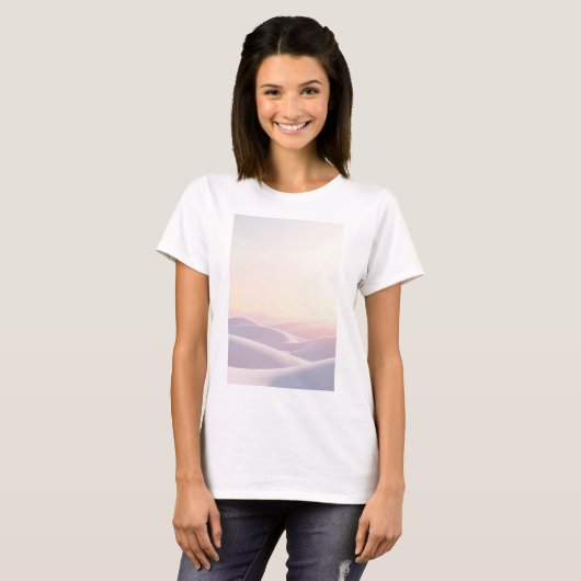 砂丘のある穏やかな背景 Tシャツ (正面フル)