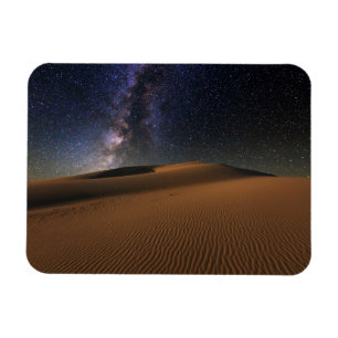 砂丘のゴビ砂漠上の星明かりの空 マグネット