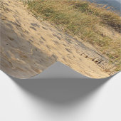 砂丘のビーチの塀 ラッピングペーパー (角)