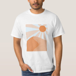 砂丘の上の太陽光線 – 印刷 Tシャツ