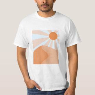 砂丘の上の太陽光線 – 印刷 Tシャツ
