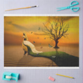 砂丘の女性 薄葉紙 (クラフト)