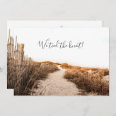 砂丘の結婚発表カード 招待状 (正面/裏面)