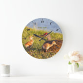 砂丘クレーン子馬 ラージ壁時計 (ホーム)