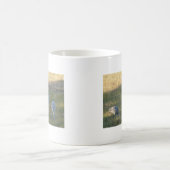 砂丘クレーン鳥の放牧写真 コーヒーマグカップ (中央)