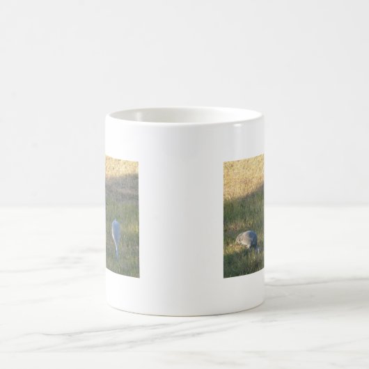 砂丘クレーン鳥の放牧写真 コーヒーマグカップ (中央)