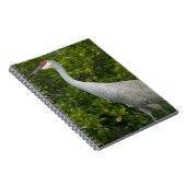 砂丘クレーン鳥の緑の離れ写真 ノートブック (右側)