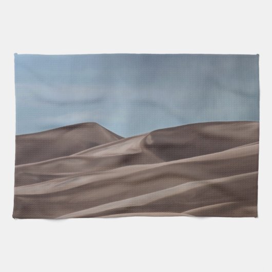 砂丘素晴らしに雨 キッチンタオル (横)