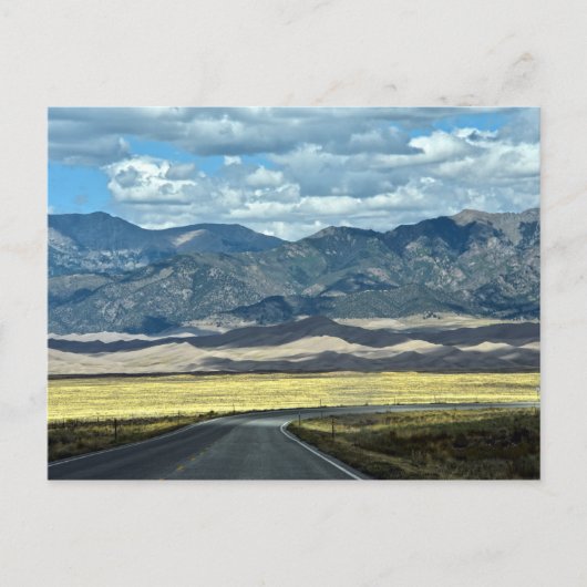 砂丘素晴らし国立公園への道 ポストカード (正面)