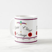 砂丘頂上のコテージのマグ-上がりました コーヒーマグカップ (正面左)