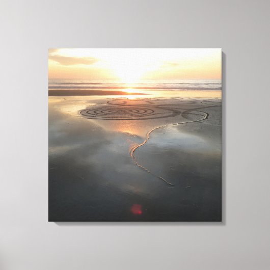 砂円キャンバス#1 キャンバスプリント (正面)