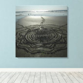 砂円キャンバス#2 キャンバスプリント (インサイチュ (ウッドフロア))