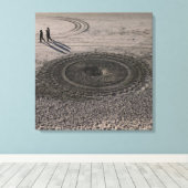砂円キャンバス#4 キャンバスプリント (インサイチュ (ウッドフロア))