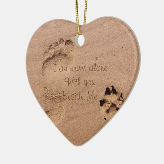 砂写真犬の記念碑 セラミックオーナメント (左)