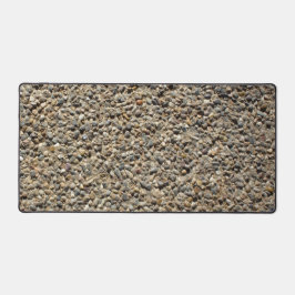 砂利と砂のリアルな質感ロック写真 デスクマット