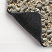 砂利と砂のリアルな質感ロック写真 マウスパッド (コーナー)