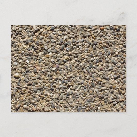 砂利と砂のロック ネイチャー フォトグラフィー ポストカード (正面)