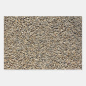 砂利と砂岩の自然写真 ラッピングペーパーシート (正面)