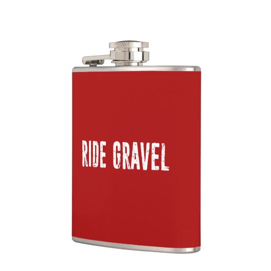 砂利に乗る フラスク (左)