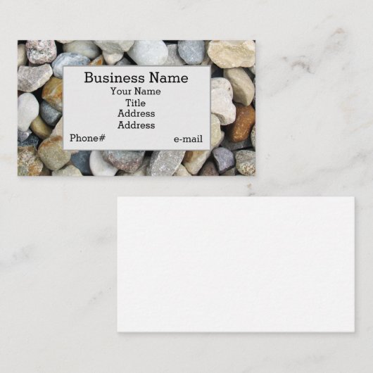 砂利のデザインの名刺 名刺 (正面/裏面)
