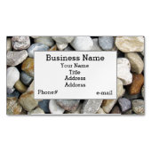 砂利のデザインの磁気名刺 マグネット名刺 (正面)