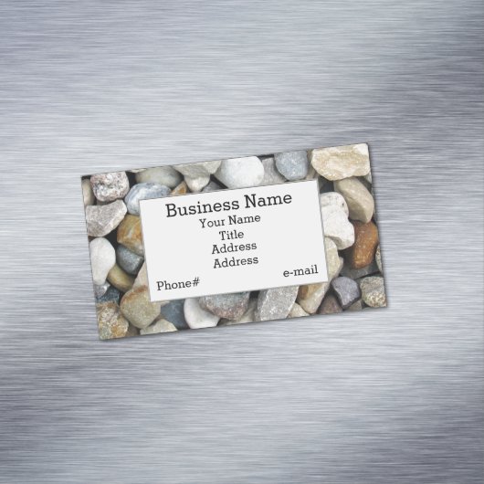 砂利のデザインの磁気名刺 マグネット名刺 (インサイチュ)