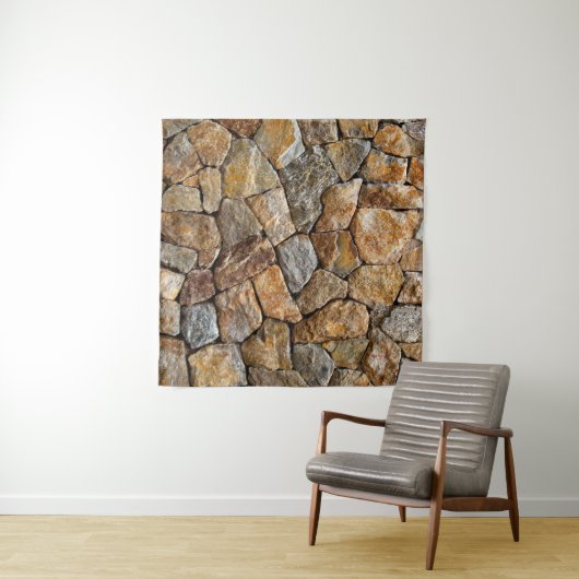 砂利の小石の壁  タペストリー (インサイチュ(横))