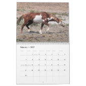 砂利の野馬 カレンダー (2月 2027)