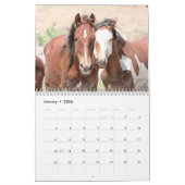 砂利の野馬 カレンダー (1月 2026)