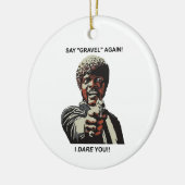 砂利をもう一度言う私はあなたサイクリング セラミックオーナメント (左)