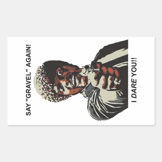 砂利をもう一度言う私はあなたサイクリング 長方形シール (正面)