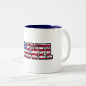 砂利サイクリングアメリカ国旗 ツートーンマグカップ (正面右)