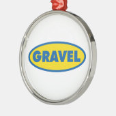 砂利サイクリングイエローロゴ メタルオーナメント (左)