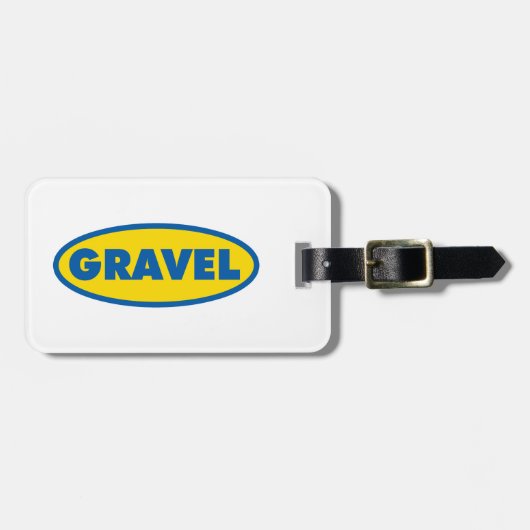 砂利サイクリングイエローロゴ ラゲッジタグ (正面横)