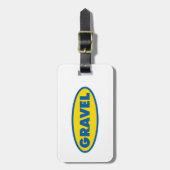 砂利サイクリングイエローロゴ ラゲッジタグ (正面縦)