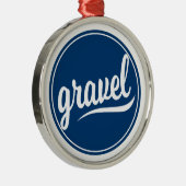 砂利サイクリングブルーロゴ メタルオーナメント (右)